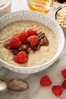 avena casera para el desayuno foto