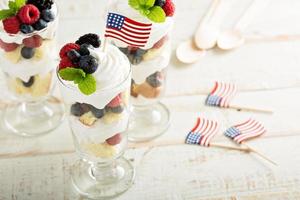 Red, blue and white dessert for 4th of July photo