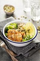 Grain and grilled chicken bowl for lunch photo