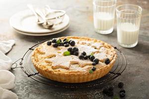 Traditional scandinavian almond tart photo