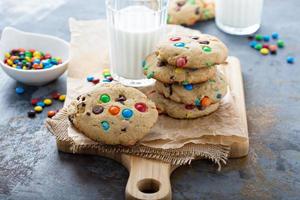 Chocolate chip and candy cookie photo