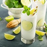 Refreshing lime frozen cooler or slushie photo