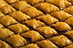 Homemade baklava with pistachios and hazelnuts photo