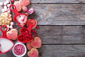 Valentines day heart shaped cookies photo