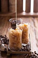 Coffee granita in small glasses photo