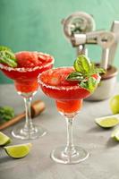 Frozen strawberry lime margarita photo