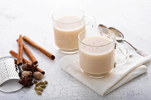 Masala tea with winter spices photo