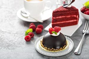 Variety of delicious desserts photo