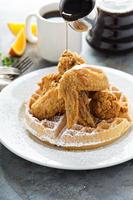 Fried chicken and waffles photo