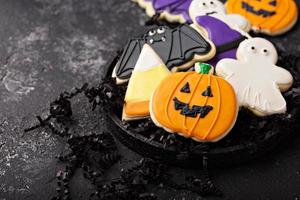 Halloween cookies decorated with royal icing photo