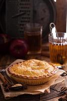 Apple pie with brown sugar and cinnamon photo