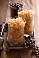 Coffee granita in small glasses photo