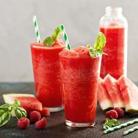 Refreshing cold summer drink watermelon slushie photo