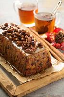 Traditional English steamed pudding photo