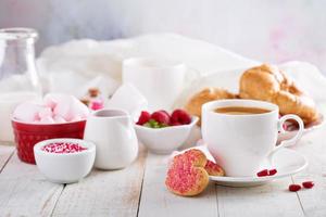 Valentines day breakfast with cooffee photo