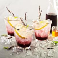 Lavender syrup lemonade with honey photo