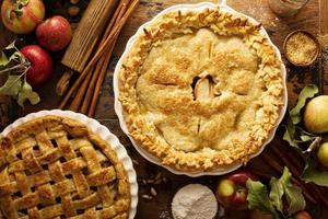 Homemade apple pies photo