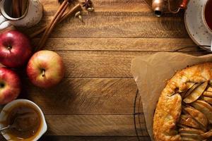 Apple and salted caramel galette photo