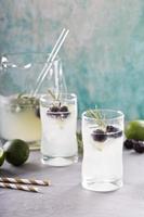 Blackberry lime and rosemary lemonade photo