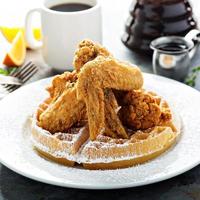 Fried chicken and waffles photo