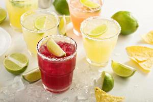 Variety of margarita cocktails photo