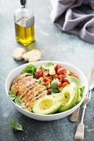 Caprese lunch bowl with grilled chicken