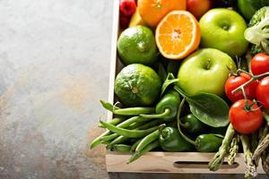 frutas y verduras frescas y coloridas