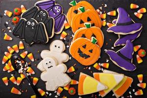 Halloween cookies decorated with royal icing photo