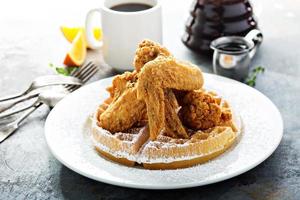 Fried chicken and waffles photo