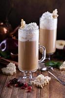 Apple cider latte with spices photo