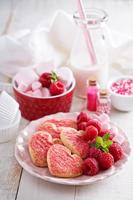 Valentines day heart shaped cookies photo