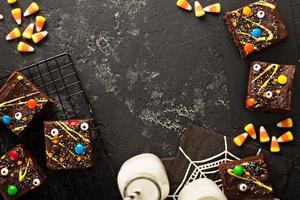 chocolate monstruo brownies golosinas caseras para halloween foto