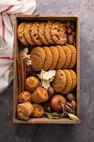 Fall cookies in a box photo