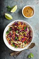 Asian cole slaw with peanut butter dressing photo