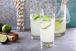 Basil lime and cucumber cooler photo