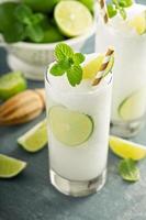 Refreshing lime frozen cooler or slushie photo