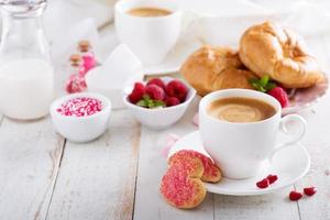 Valentines day breakfast with cooffee photo