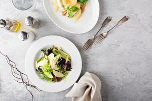 Fall salad and appetizer table photo