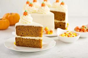 Pumpkin layered cake photo