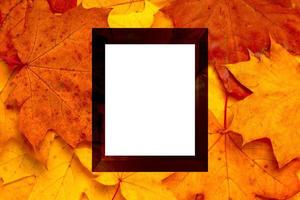 autumn frame mockup with copy space, 3d render photo