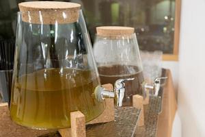 Chrysanthemum juice in a large pitcher for a buffet party photo