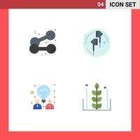 4 Creative Icons Modern Signs and Symbols of dumbbell creative weightlifting phone idea Editable Vector Design Elements