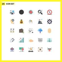 25 Thematic Vector Flat Colors and Editable Symbols of and pan vinyl kitchen health Editable Vector Design Elements