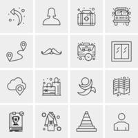 16 Universal Business Icons Vector Creative Icon Illustration to use in web and Mobile Related project