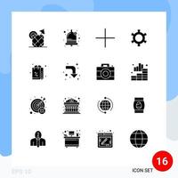 Pack of 16 creative Solid Glyphs of arrows purchases new gift setting Editable Vector Design Elements