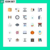 Pack of 25 Modern Flat Colors Signs and Symbols for Web Print Media such as professional bell boy success avatar analytics Editable Vector Design Elements