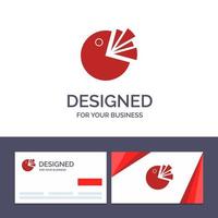 Creative Business Card and Logo template Pie Chart Presentation Diagram Vector Illustration