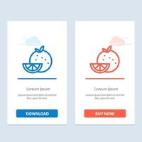 Orange Food Fruit Madrigal  Blue and Red Download and Buy Now web Widget Card Template vector