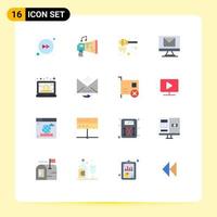 16 Creative Icons Modern Signs and Symbols of laptop business dipper new compose Editable Pack of Creative Vector Design Elements