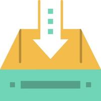 Inbox Box Cabinet Document Empty Project   Flat Color Icon Vector icon banner Template